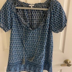 Joie patterned peasant blouse